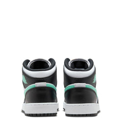Kids Nike Air Jordan 1 White Black Green Glow DQ8423-103 Sneaker Shoe Trainers