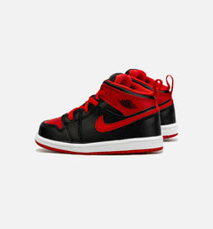 Kids Air Jordan 1 Mid TD Black Red White DQ8425-060 Shoe Sneaker Trainer