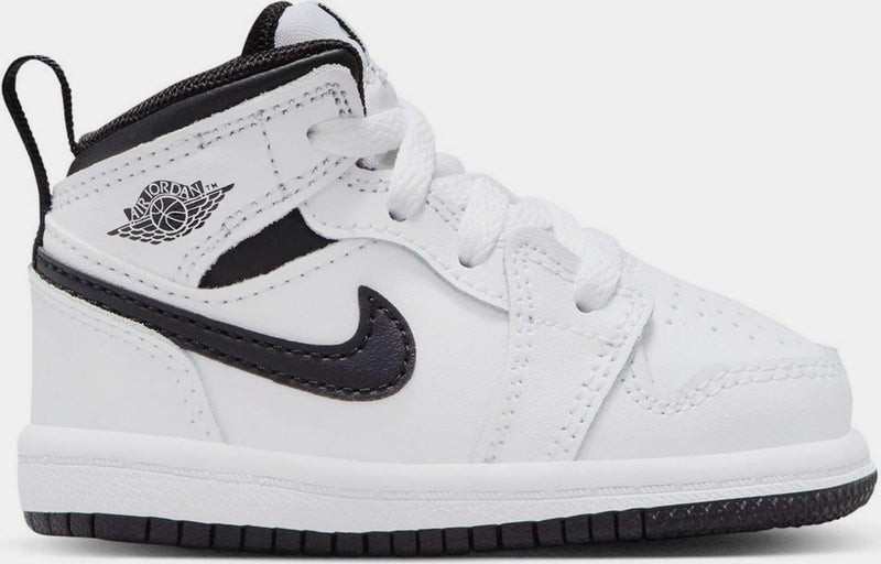 Kids Air Jordan 1 Mid Infant TD White Black DQ8425-132 Shoe Sneaker Trainer