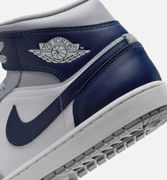 Nike Air Jordan 1 Mid White Wolf Grey Midnight Navy Blue DQ8426-104 Sneaker