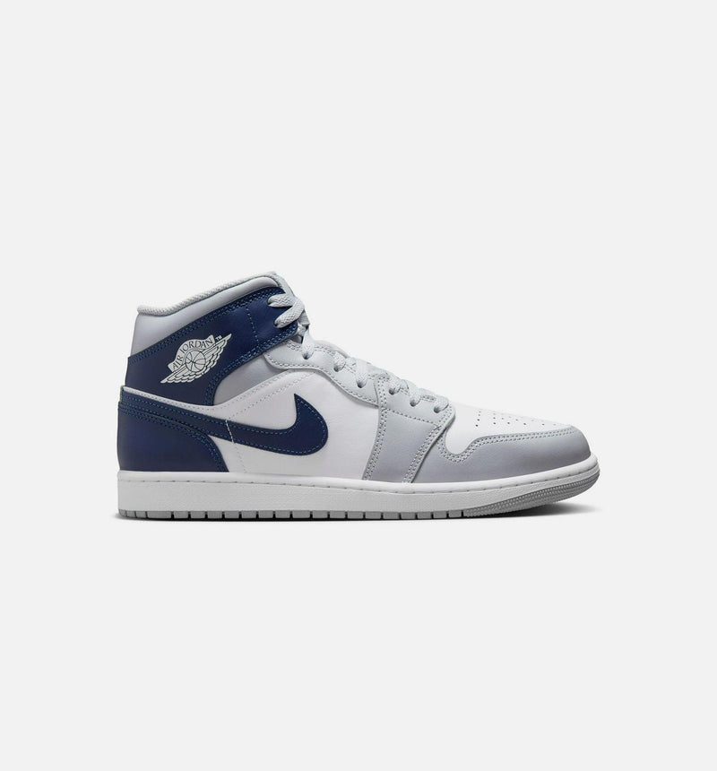 Nike Air Jordan 1 Mid White Wolf Grey Midnight Navy Blue DQ8426-104 Sneaker
