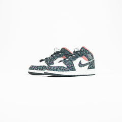 Kids Nike Air Jordan 1 SE GS Anthracite Sail White Blue Pink FJ3451-001 Sneaker