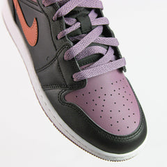 Kids Air Jordan 1 Mid SE GS Black Sky J Orange-Sky J Muave Shoe Sneaker Trainer