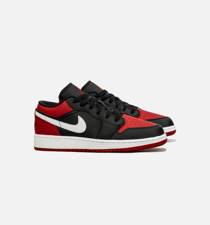 Kids Air Jordan 1 Retro Alternate Bred Toe GS Black Red White 553560-066 Sneaker