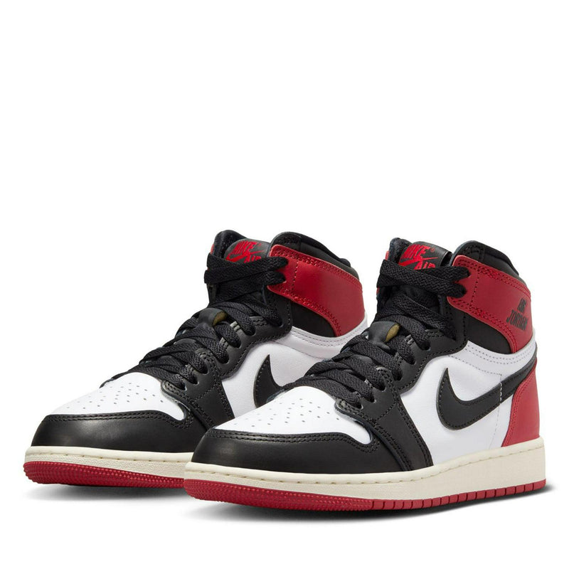 Kids Nike Air Jordan 1 Retro High OG GS Black White Varsity Red FD1437-106 Shoes