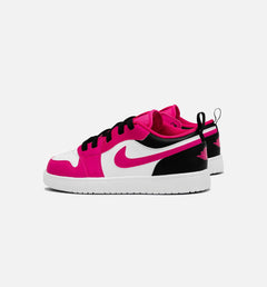 Kids Air Jordan 1 Retro Low Fierce PS White Fierce Pink Black DZ6958-160 Sneaker