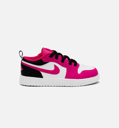 Kids Air Jordan 1 Retro Low Fierce PS White Fierce Pink Black DZ6958-160 Sneaker