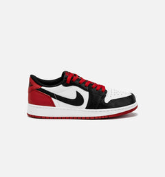 Kids Nike Air Jordan 1 Retro Low OG Black Toe GS White Red CZ0858-106 Sneaker