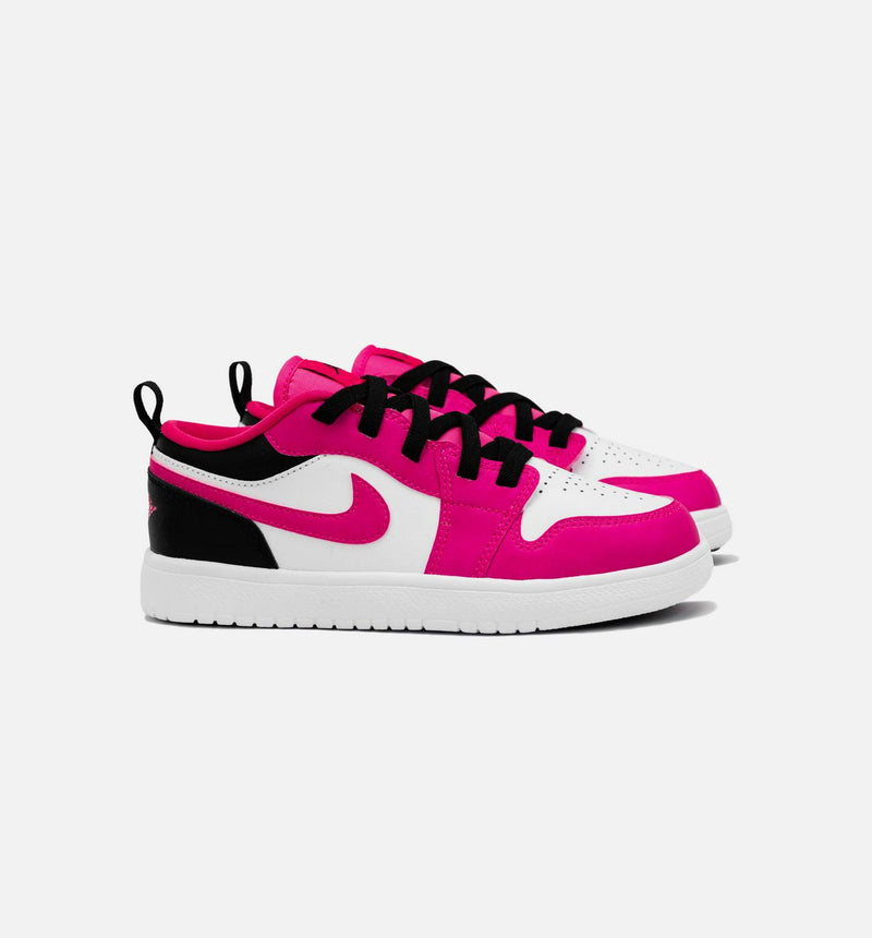 Kids Air Jordan 1 Retro Low Fierce PS White Fierce Pink Black DZ6958-160 Sneaker