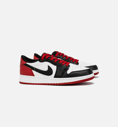 Kids Nike Air Jordan 1 Retro Low OG Black Toe GS White Red CZ0858-106 Sneaker