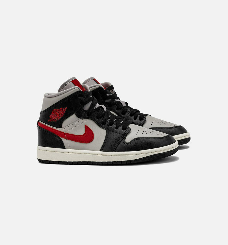 WMNS Air Jordan 1 Retro Mid Black Red White BQ6472-060 Shoe Sneaker Trainer