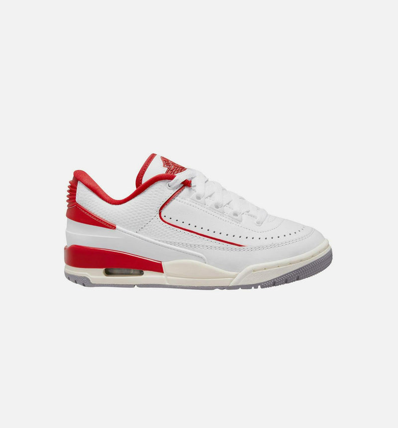 Kids Air Jordan 2/3 GS White Red Sail FD0384-161 Shoe Sneaker Trainer