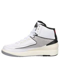 Kids Nike Air Jordan 2 Retro White Black Grey Sneaker Shoe Trainer