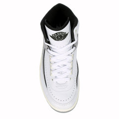 Kids Nike Air Jordan 2 Retro White Black Grey Sneaker Shoe Trainer