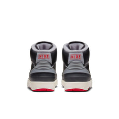 Kids Nike Air Jordan 2 Retro GS Black Gray White Red DQ8562-001 Shoe Trainer