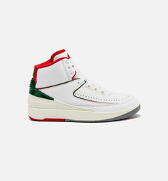 Kids Air Jordan 2 Retro Italy GS White Fire Red DQ8562-101Shoe Sneaker Trainer