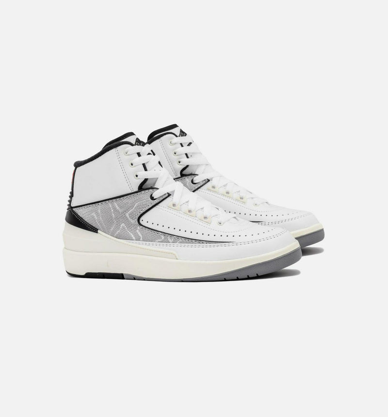 Kids Air Jordan 2 Retro Python GS White Fire Red Black Grey DQ8562-102 Sneaker