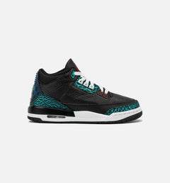 Kids Air Jordan 3 Retro GS Black Siren Red Hyper Jade White FV5437-001 Sneaker