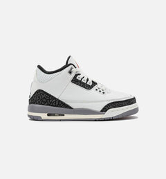 Kids Air Jordan 3 Retro GS Summit White Fire Red Cement Grey Black DM0967-106