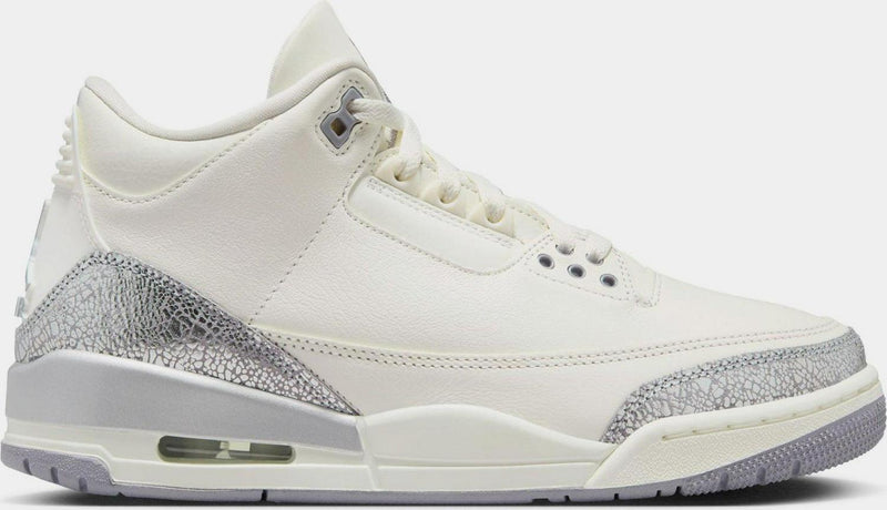 Wmns Nike Air Jordan 3 Retro Sail Cement Grey Silver White CK9246-100 Sneaker