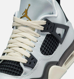 Kids Air Jordan 4 Retro Platinum Gold GS Metallic Gold Black Sail FZ8585-070
