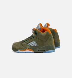 Kids Air Jordan 5 Retro GS Army Olive Solar Orange 440888-308 Shoe Sneaker