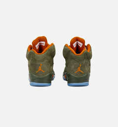 Kids Air Jordan 5 Retro GS Army Olive Solar Orange 440888-308 Shoe Sneaker