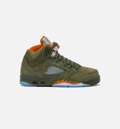 Kids Air Jordan 5 Retro GS Army Olive Solar Orange 440888-308 Shoe Sneaker