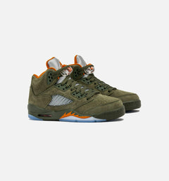 Kids Air Jordan 5 Retro GS Army Olive Solar Orange 440888-308 Shoe Sneaker