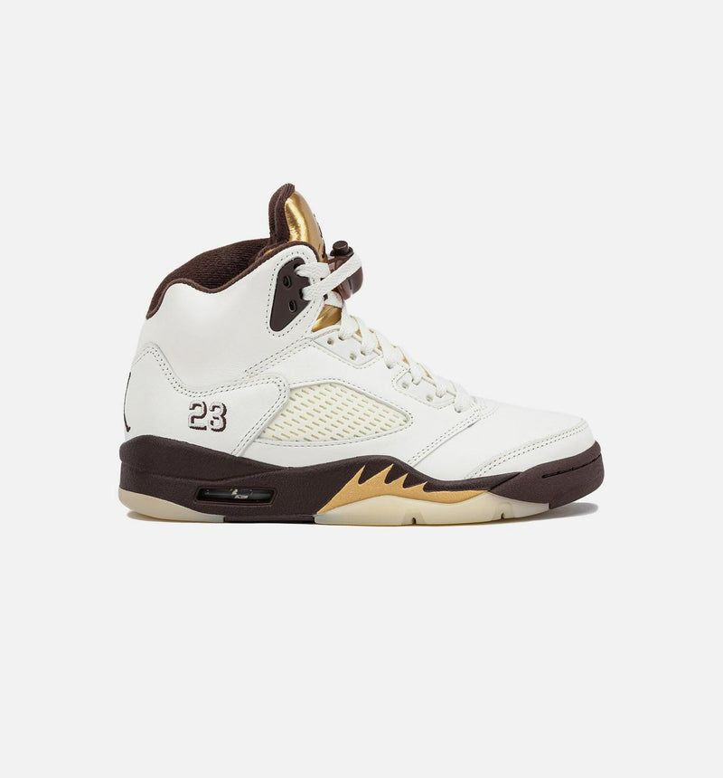 Wmns Nike Air Jordan 5 Retro Golden Ticket Sail Muslin Brown DD9336-200 Sneaker