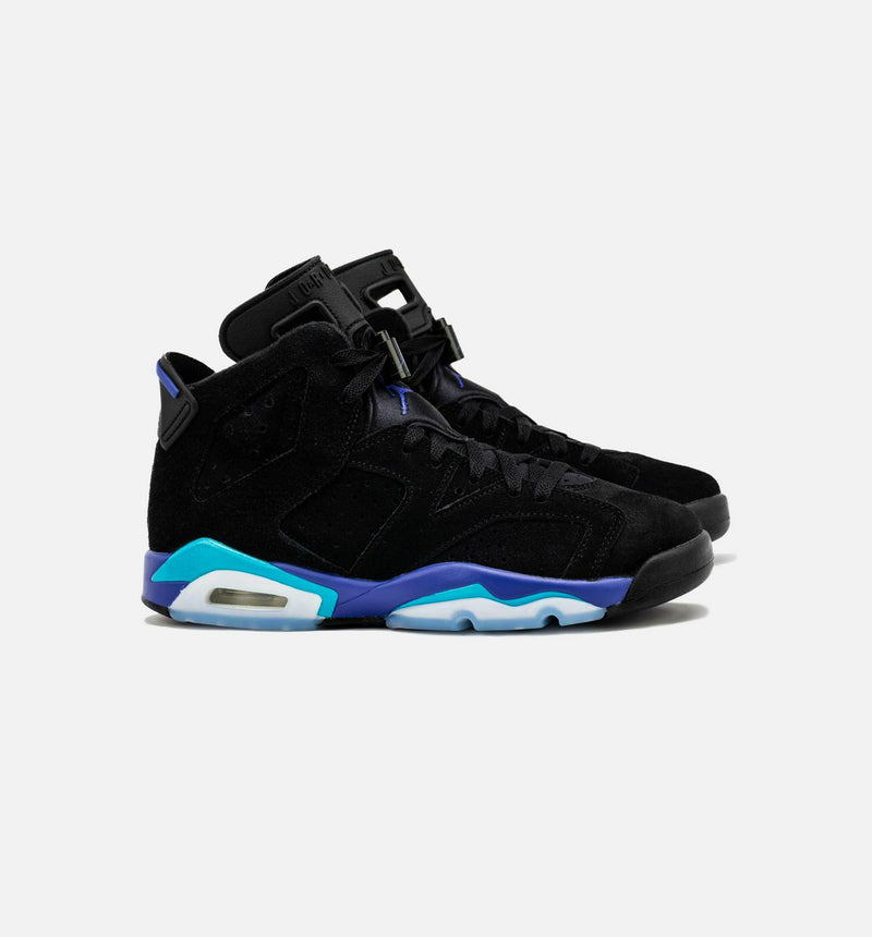 Kids Air Jordan 6 Retro Aqua GS Black Aquatone Bright Concord Shoe Sneaker