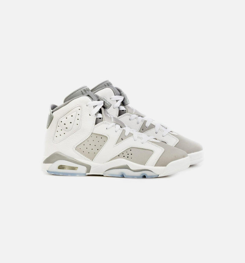 Kids Air Jordan 6 Retro Cool Grey GS White Shoe Sneaker Trainer