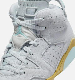 Kids Air Jordan 6 Retro Pearl PS Pure Platinum Blue Gold HF0413-074 Shoe Sneaker
