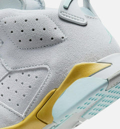 Kids Air Jordan 6 Retro Pearl PS Pure Platinum Blue Gold HF0413-074 Shoe Sneaker