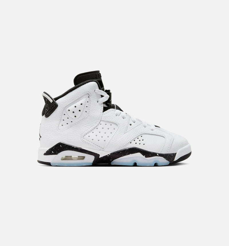 Kids Air Jordan 6 Retro White And Black GS 384665-112 Shoe Sneaker Trainer
