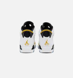 Kids Air Jordan 6 Retro Yellow Ochre GS White Black 384665-170 Shoe Sneaker
