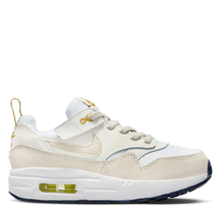 Kids Nike Air Max 1 Easyon White Yellow Blue Bronzine DZ3308-103 Sneaker Shoe
