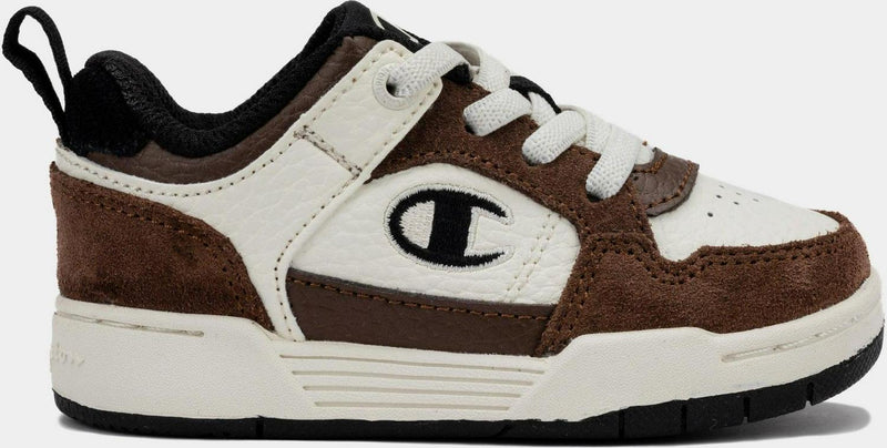 Kids CHAMPION Arena Lo Infant TD Brown White Black CAS10361T Shoe Sneaker