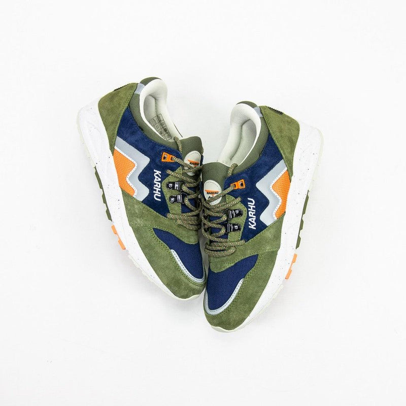 Karhu Aria Capulet Olive Mango Blue Gray Orange Shoe Sneaker Trainer