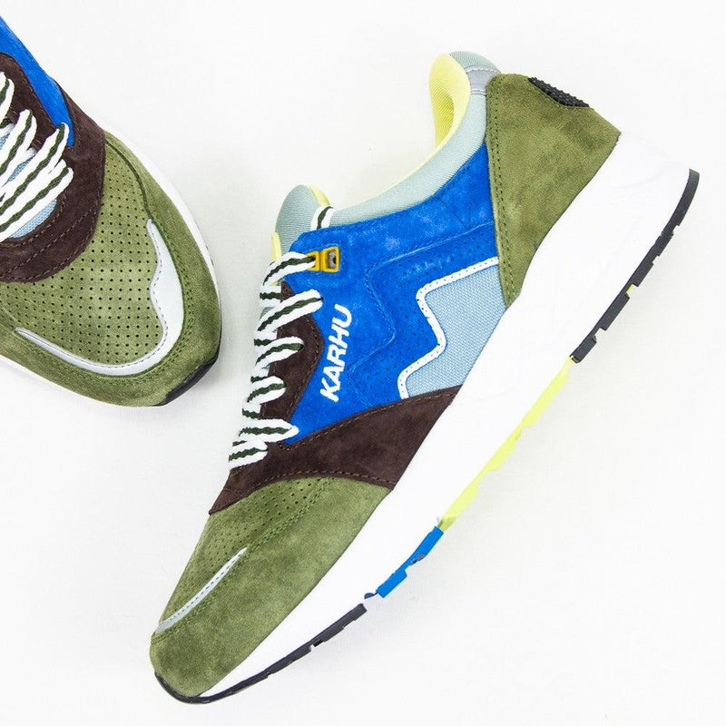 Karhu Aria Capulet Olive Strong Blue Black White Shoe Sneaker Trainer