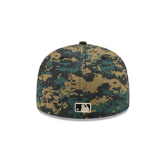 New Era Athletics Digi Camo Black Yellow Gold Grey 59Fifty 5950 Patch Fitted Cap