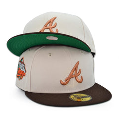 New Era Atlanta Braves '99 WS Stone Burntwood Brown Green 59Fifty 5950 Fitted