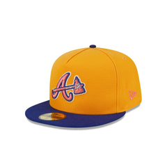 New Era Atlanta Braves 30th Season Gold Blue Gray 59Fifty 5950 Patch Fitted Hat