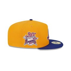 New Era Atlanta Braves 30th Season Gold Blue Gray 59Fifty 5950 Patch Fitted Hat