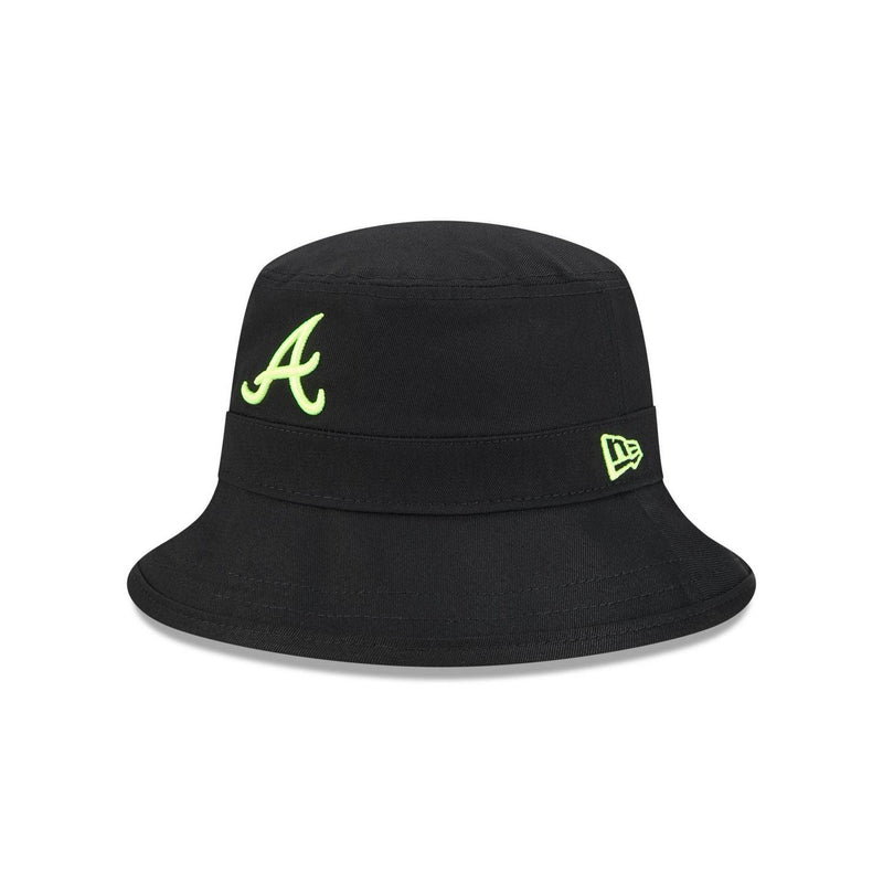 New Era Atlanta Braves Hi Vis Doodle Black Green Bucket Hat