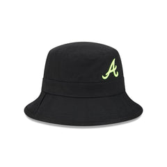 New Era Atlanta Braves Hi Vis Doodle Black Green Bucket Hat