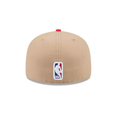 New Era Atlanta Hawks '24 Draft Beige Red White Brown 59Fifty 5950 Patch Fitted