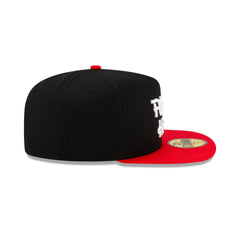 New Era Atlanta Hawks Dashmark Mesh Black Red Gray 59Fifty 5950 Patch Fitted