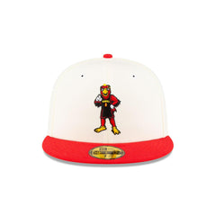 New Era Atlanta Hawks Mascot White Orange Gray 59Fifty 5950 Patch Fitted Cap Hat