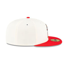 New Era Atlanta Hawks Mascot White Orange Gray 59Fifty 5950 Patch Fitted Cap Hat